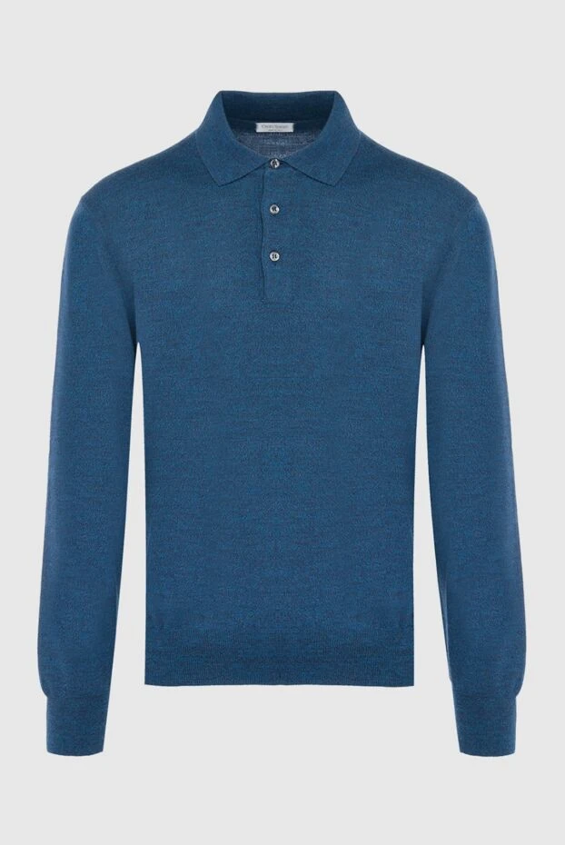 Gran Sasso man wool long sleeve polo blue for men купить с ценами и фото 165399 - photo 1