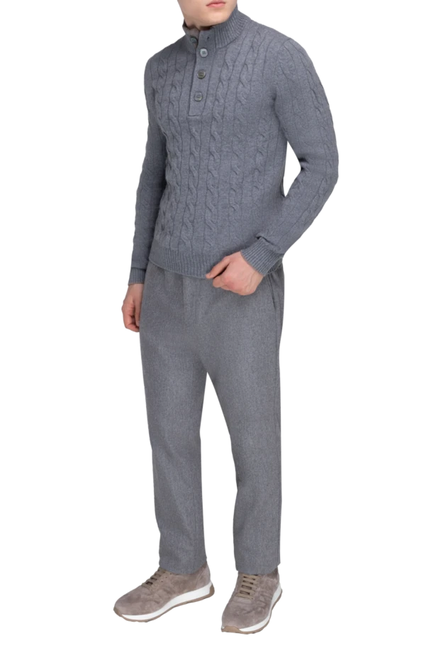 Gran Sasso man wool, viscose and cashmere troyer gray for men купить с ценами и фото 165406 - photo 2