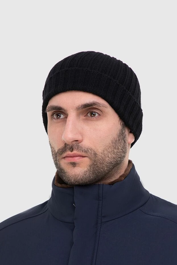 Gran Sasso man cashmere hat black for men купить с ценами и фото 165440 - photo 2