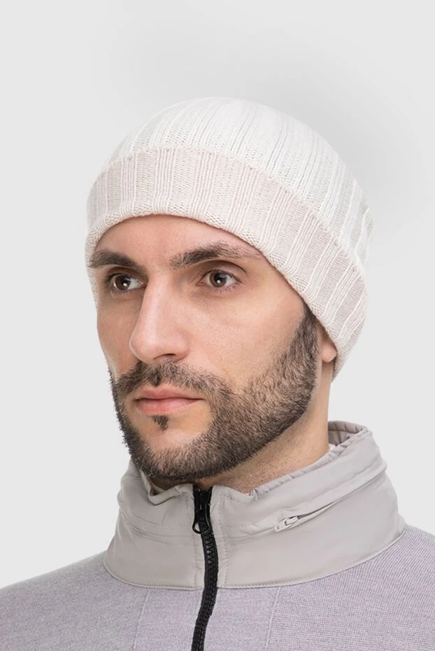 Gran Sasso man white cashmere hat for men купить с ценами и фото 165443 - photo 2