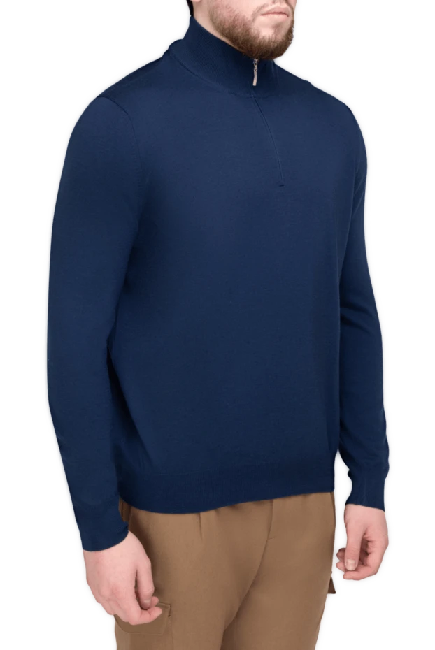 Gran Sasso man wool troyer blue for men купить с ценами и фото 165455 - photo 2