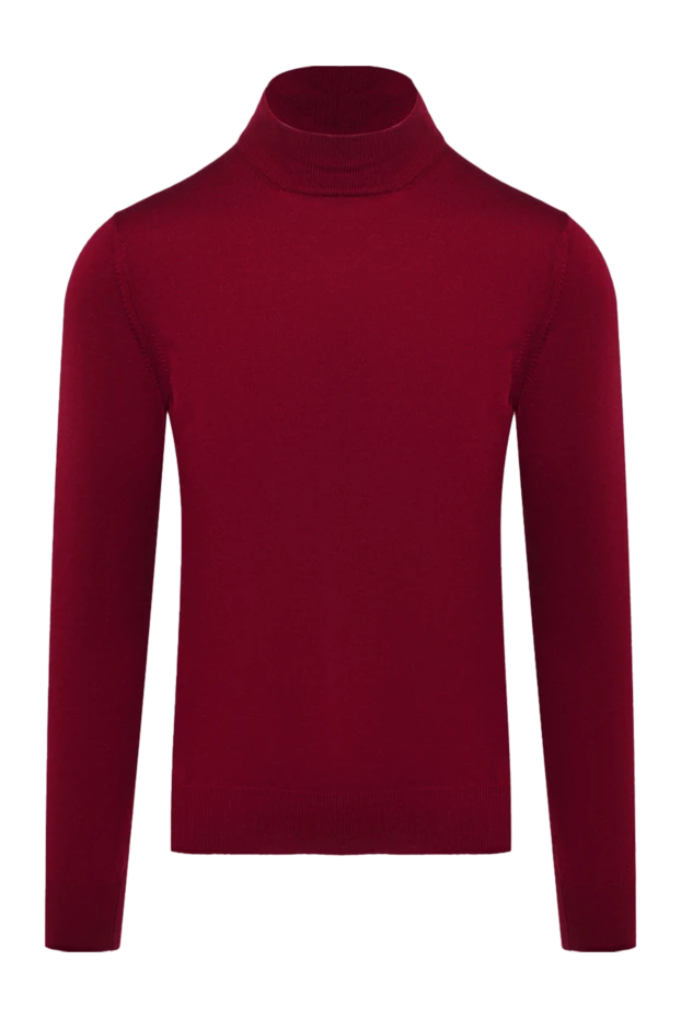 Gran Sasso man men's jumper with a high stand-up collar, red wool купить с ценами и фото 165462 - photo 1