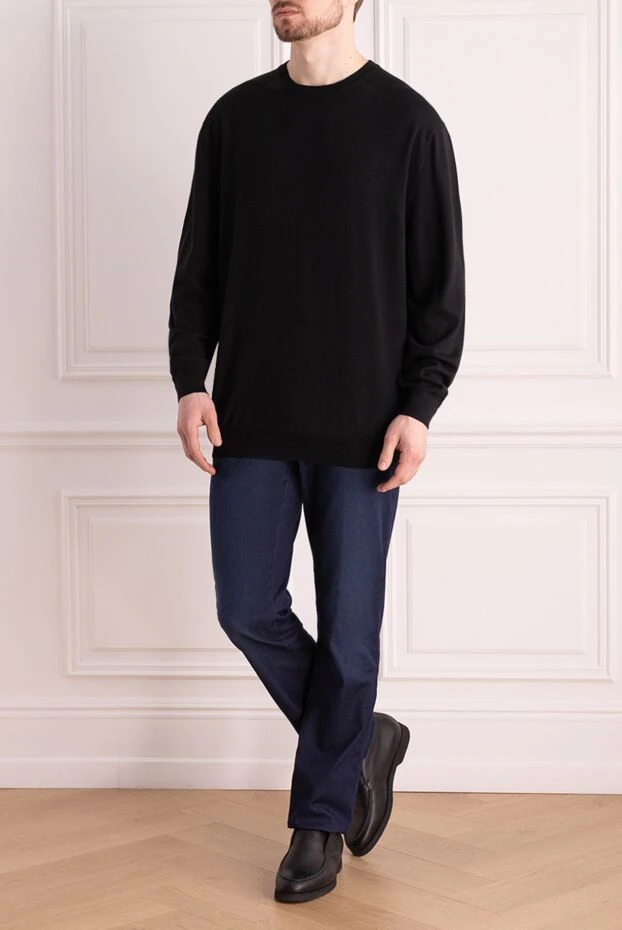 Gran Sasso man black wool jumper for men купить с ценами и фото 165478 - photo 2