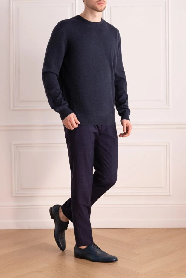 Gran Sasso man wool jumper blue for men купить с ценами и фото 165492 - photo 2