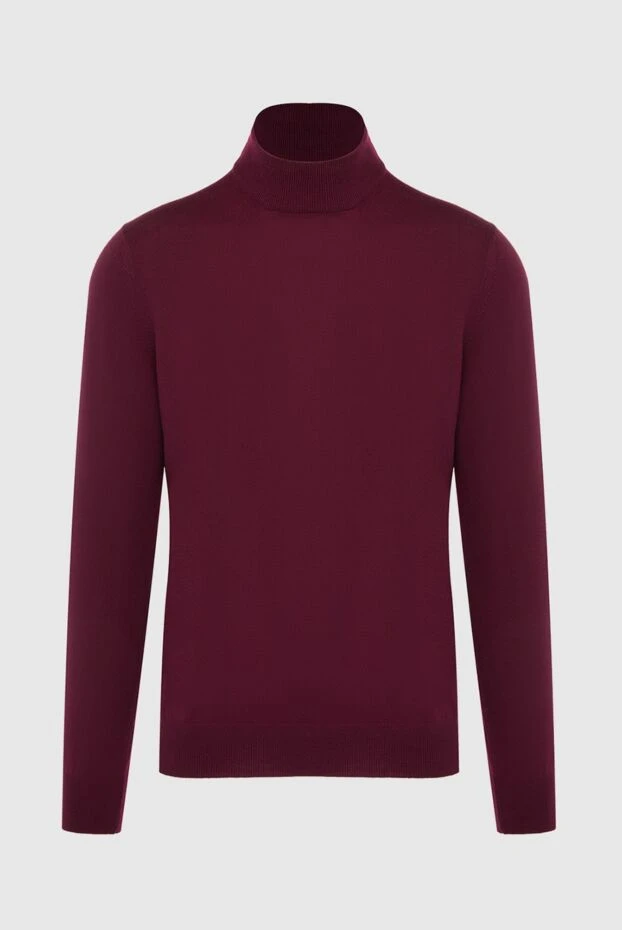 Gran Sasso man men's jumper with a high stand-up collar, burgundy wool купить с ценами и фото 165496 - photo 1