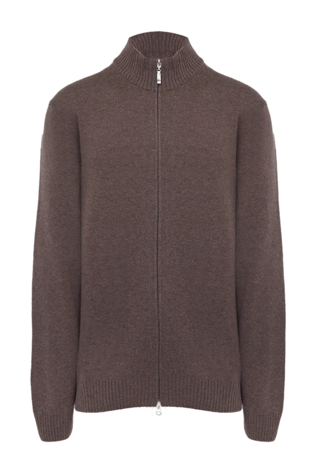 Gran Sasso man men's cardigan made of wool, cashmere and viscose, brown купить с ценами и фото 165565 - photo 1