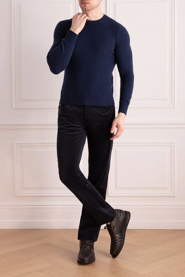 Gran Sasso man wool jumper blue for men купить с ценами и фото 165630 - photo 2