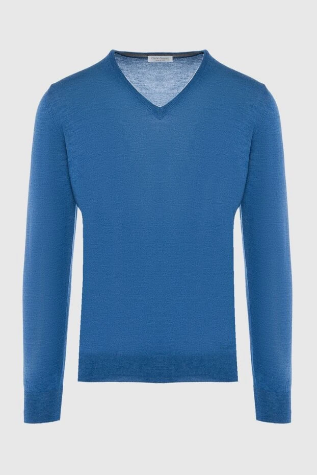 Gran Sasso man wool and silk jumper blue for men купить с ценами и фото 165669 - photo 1