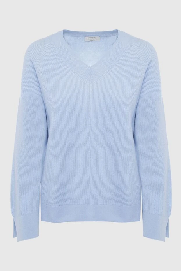 Gran Sasso woman blue cashmere jumper for women купить с ценами и фото 165685 - photo 1