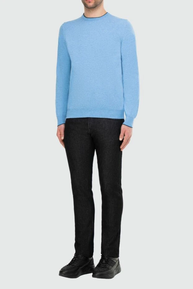 Gran Sasso man blue cotton jumper for men купить с ценами и фото 165695 - photo 2