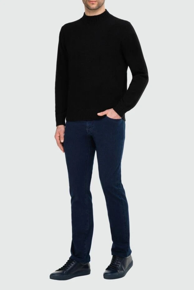 Gran Sasso man cashmere jumper black for men купить с ценами и фото 165700 - photo 2