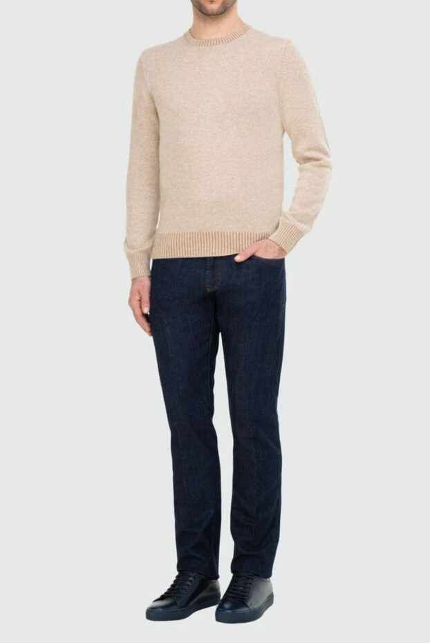 Gran Sasso man cashmere jumper beige for men купить с ценами и фото 165701 - photo 2