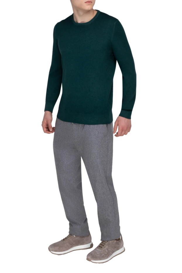 Gran Sasso man cashmere jumper green for men купить с ценами и фото 165710 - photo 2