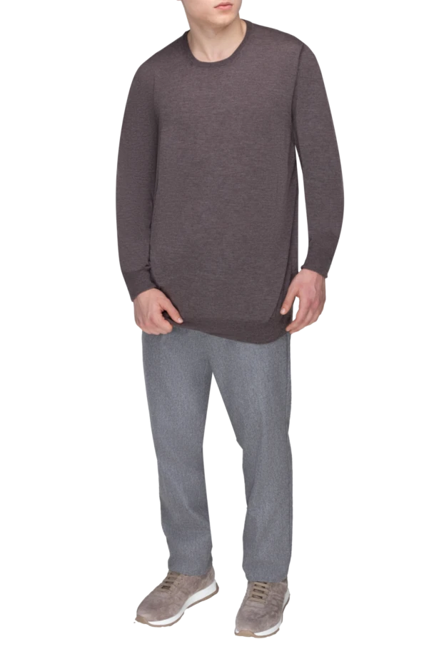 Gran Sasso man cashmere jumper brown for men купить с ценами и фото 165720 - photo 2