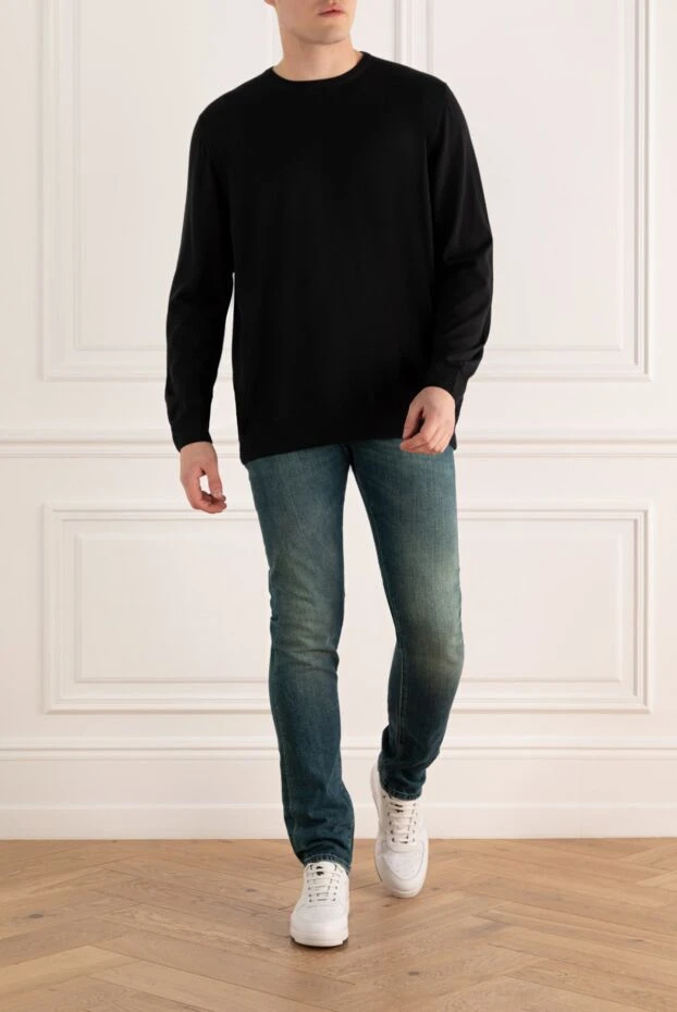 Gran Sasso man cashmere jumper black for men купить с ценами и фото 165723 - photo 2