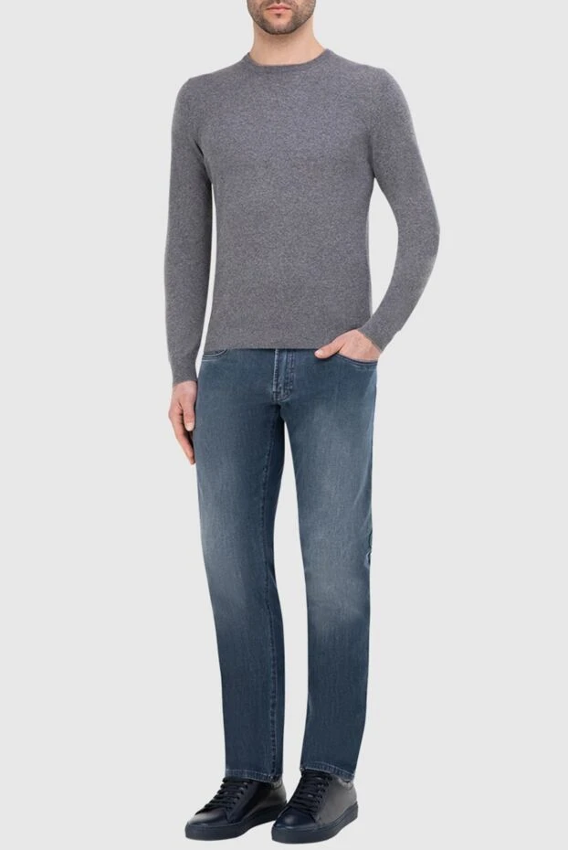 Gran Sasso man cashmere jumper gray for men купить с ценами и фото 165729 - photo 2