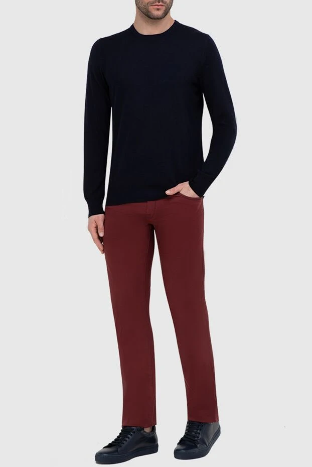 Gran Sasso man cashmere jumper blue for men купить с ценами и фото 165734 - photo 2