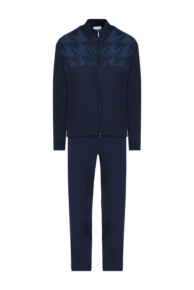 Zilli man men's sports suit made of cashmere and silk, blue купить с ценами и фото 165757 - photo 1