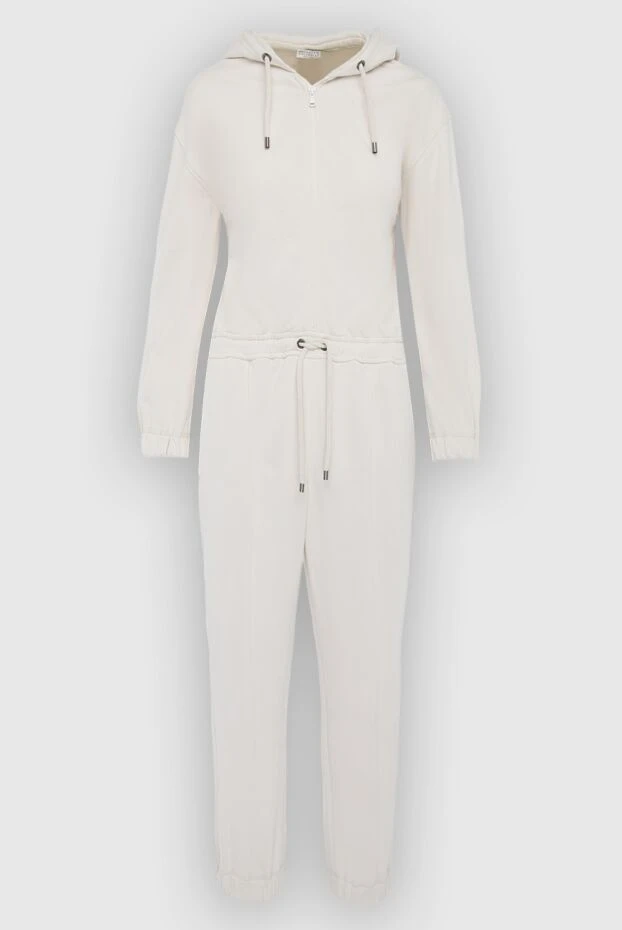 Комбинезон из хлопка белый женский - фото 1