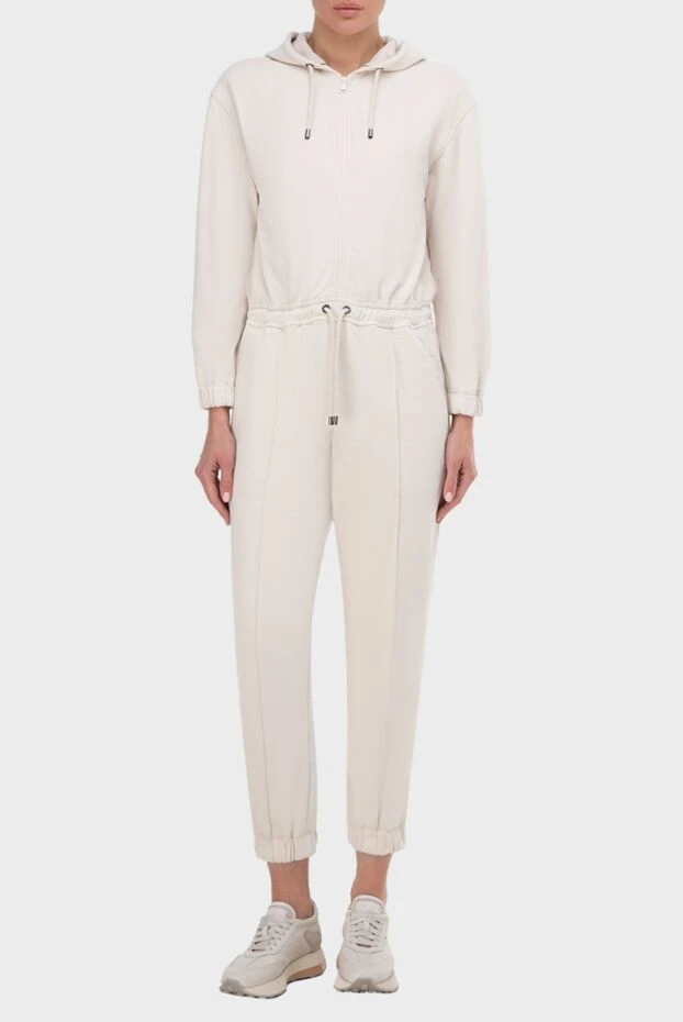 Brunello Cucinelli white cotton jumpsuit for women 165772 - photo 2