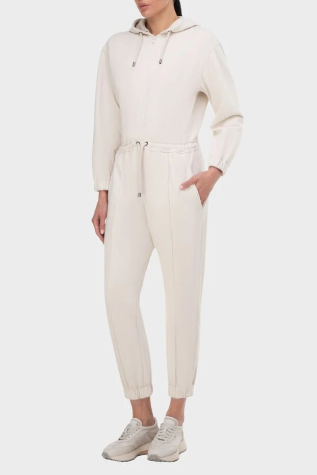 Brunello Cucinelli white cotton jumpsuit for women 165772 - photo 3