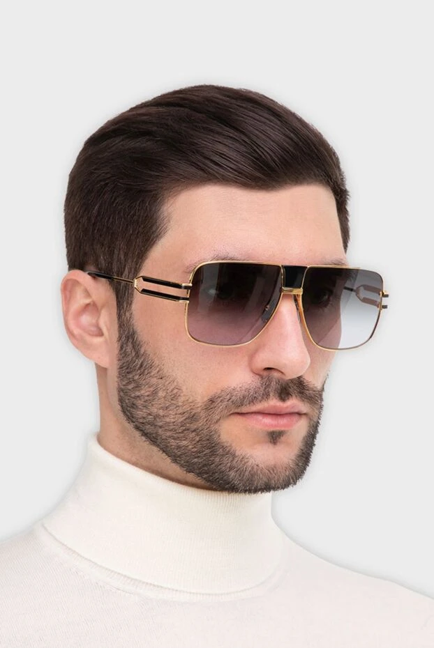 Balmain man sunglasses made of metal and plastic, yellow, for men купить с ценами и фото 165795 - photo 2