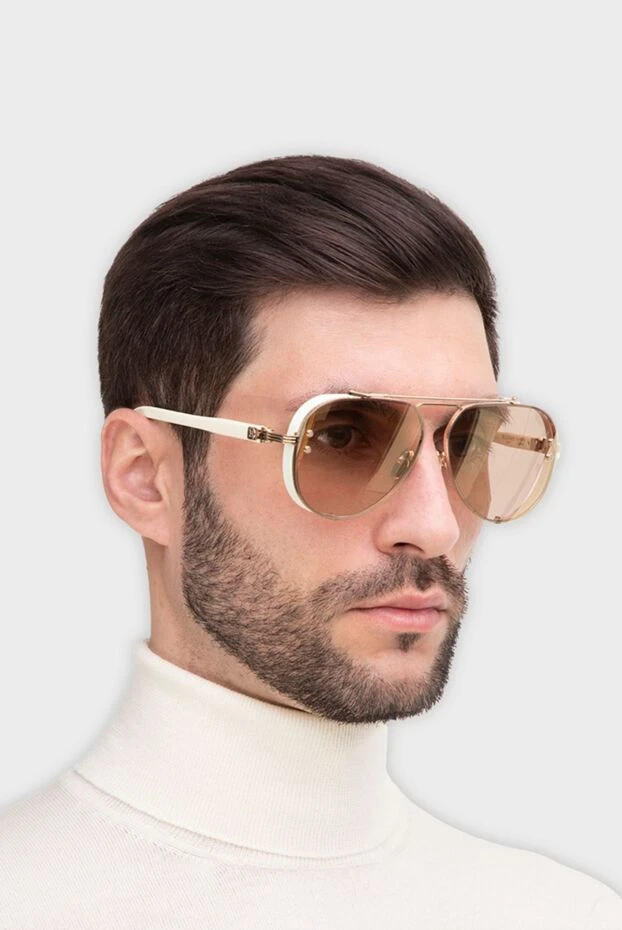 Balmain man beige men's sunglasses made of metal and plastic купить с ценами и фото 165801 - photo 2