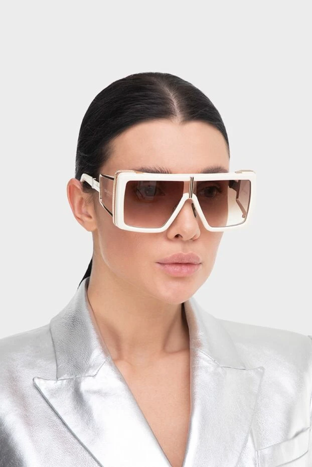 Balmain woman white plastic and metal glasses for women купить с ценами и фото 165808 - photo 2