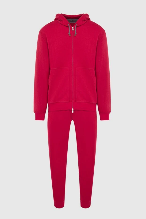Men's sports suit made of cotton and polyamide red - photo 1