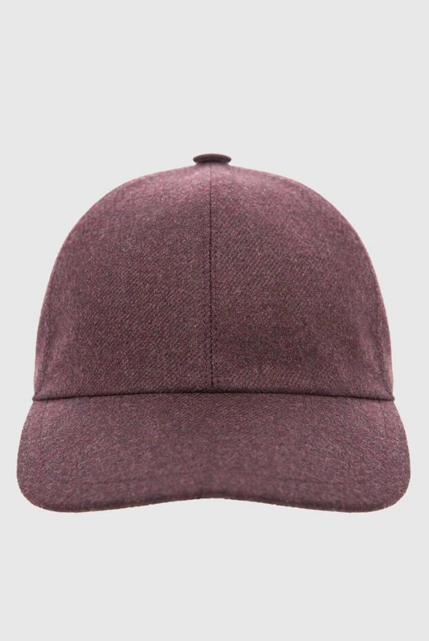 Enrico Mandelli man wool and cashmere cap burgundy for men купить с ценами и фото 165956 - photo 1