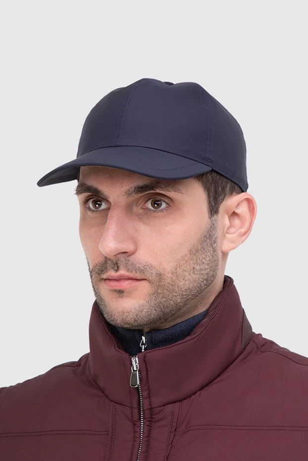 Enrico Mandelli man blue silk cap for men 165960 - photo 2