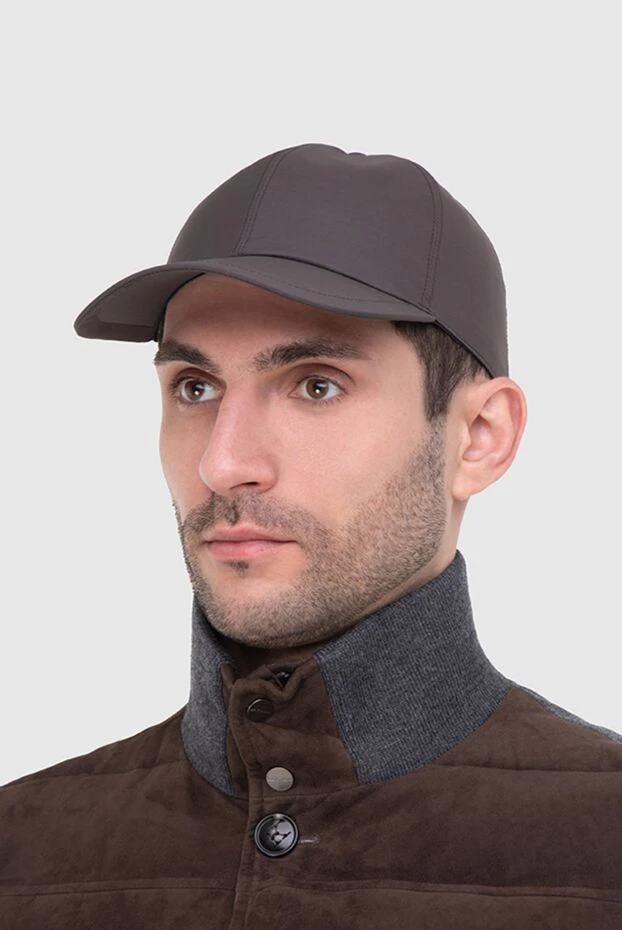 Enrico Mandelli brown silk cap for men 165961 - photo 2