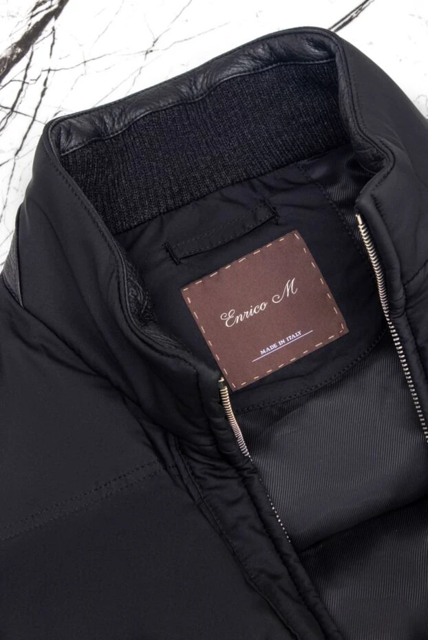 Enrico Mandelli жилет из вискозы черный мужской 165963 - фото 2