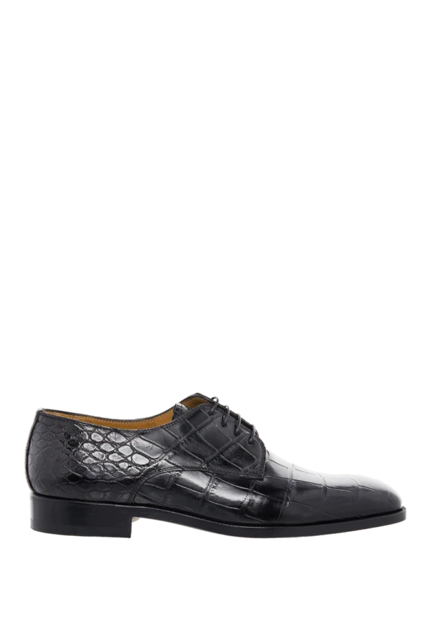 Cesare di Napoli man black alligator leather men's shoes купить с ценами и фото 165996 - photo 1