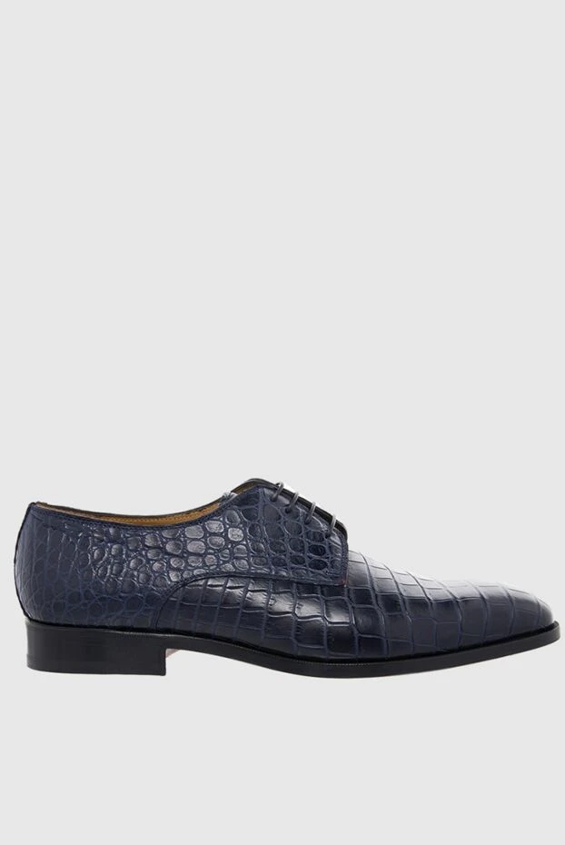 Cesare di Napoli man blue alligator shoes for men купить с ценами и фото 165997 - photo 1