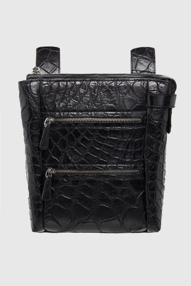 Tardini man black crocodile leather shoulder bag for men купить с ценами и фото 166013 - photo 1