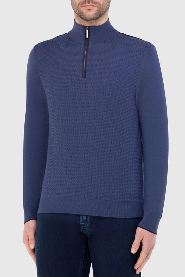 Stefano Ricci шынтақ жастықшалары бар көк кашемир және жібек шалбар 166030 - фото 3