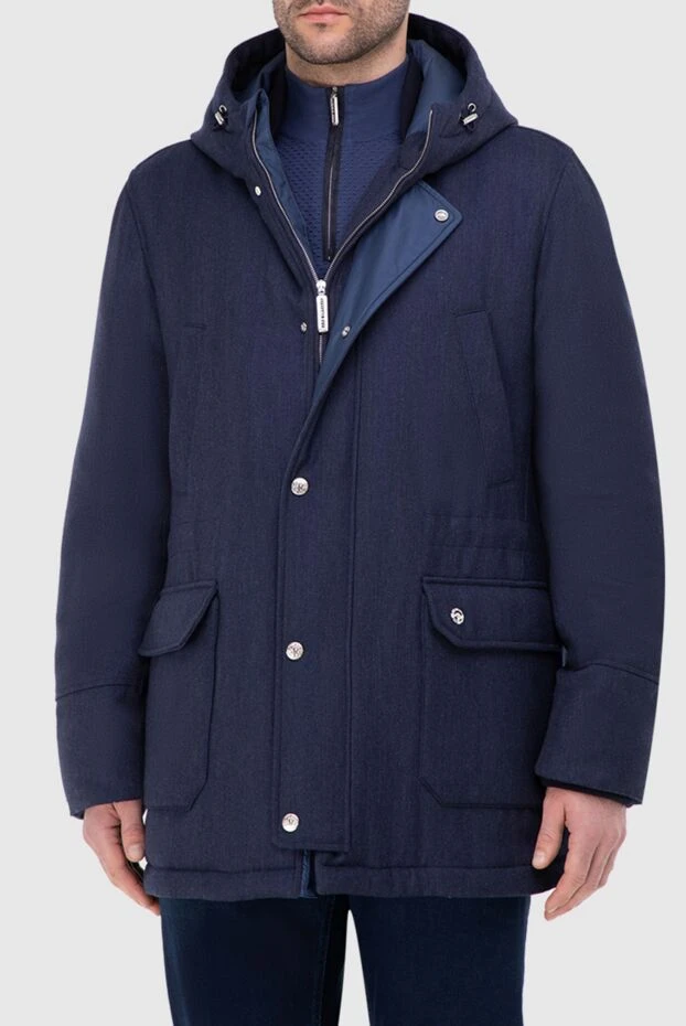 Stefano Ricci men's cashmere and silk down jacket blue 166035 - photo 3