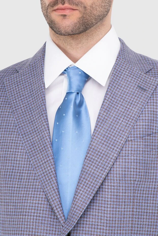 Stefano Ricci галстук из шелка голубой мужской 166036 - фото 2