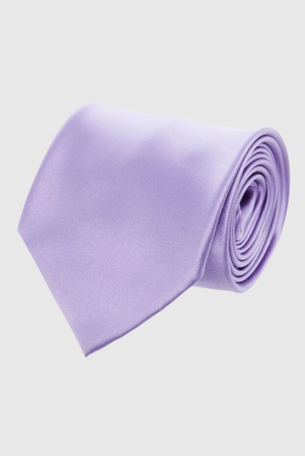 Silk tie purple for men - photo 1