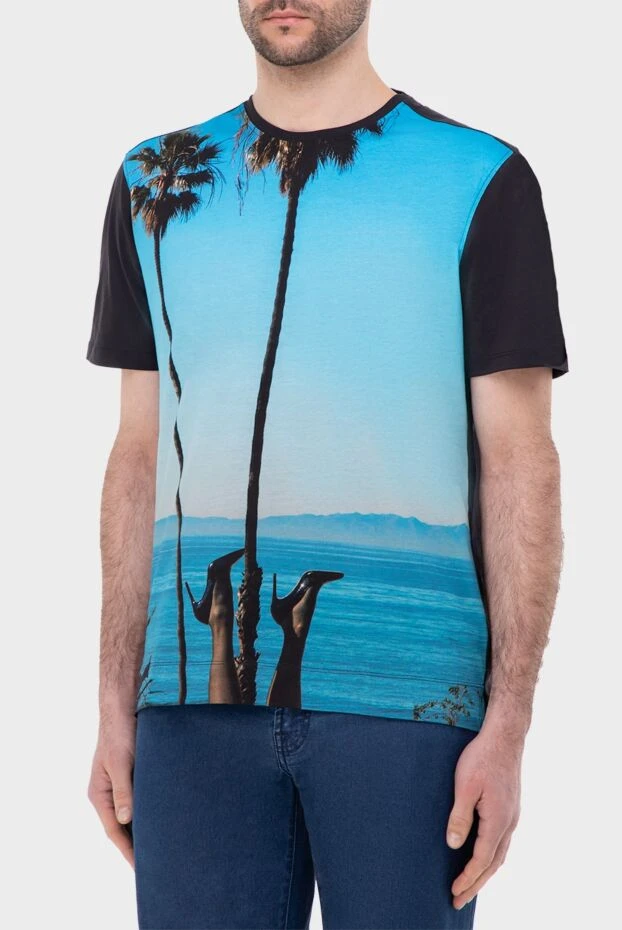 Limitato керемет теңіз пейзажы және қара жеңдері бар футболка
 166076 - фото 3