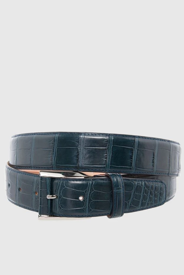 Cesare di Napoli man green crocodile leather belt for men купить с ценами и фото 166079 - photo 1