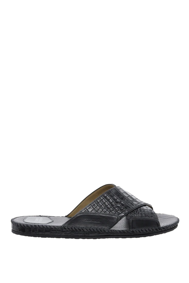 Tardini man black alligator slippers for men купить с ценами и фото 166086 - photo 1