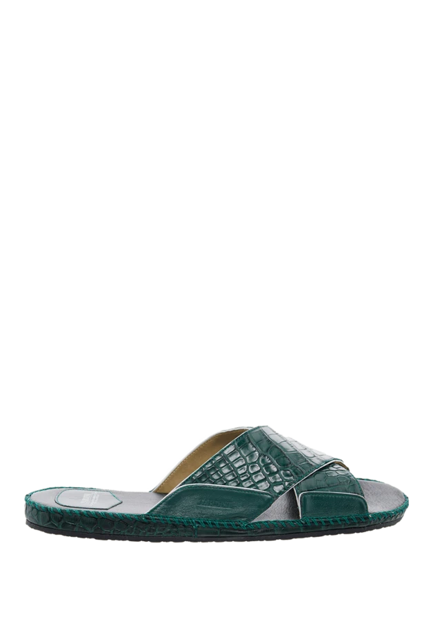 Tardini man green alligator slippers for men купить с ценами и фото 166088 - photo 1