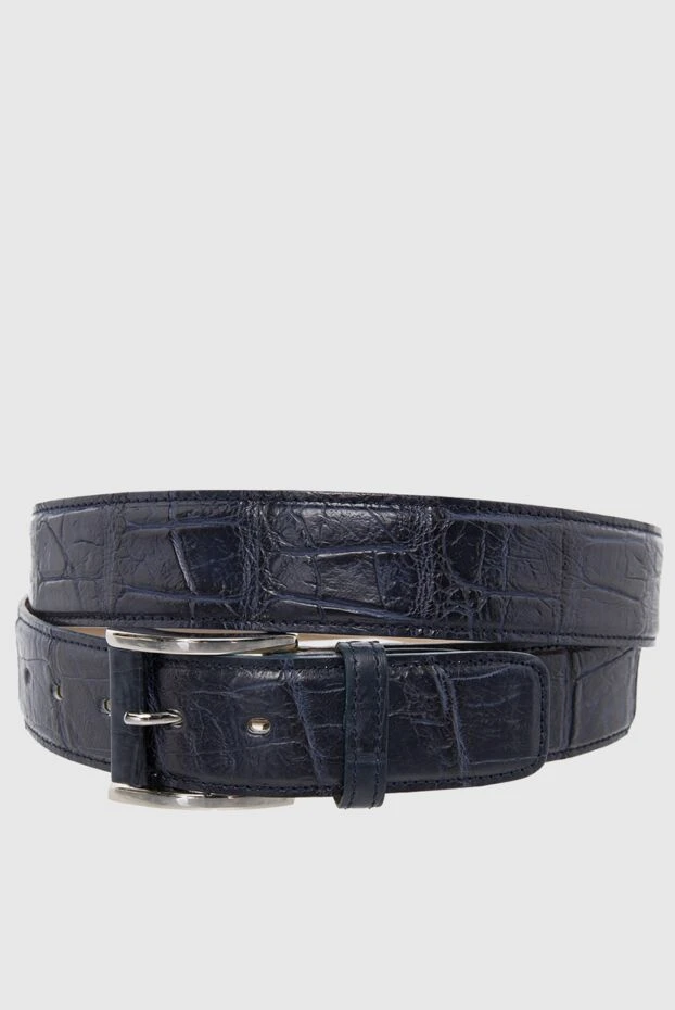 Tardini man crocodile leather belt blue for men купить с ценами и фото 166090 - photo 1