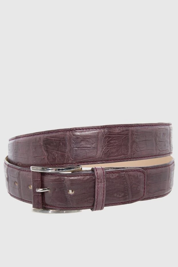 Tardini man crocodile leather belt burgundy for men купить с ценами и фото 166091 - photo 1