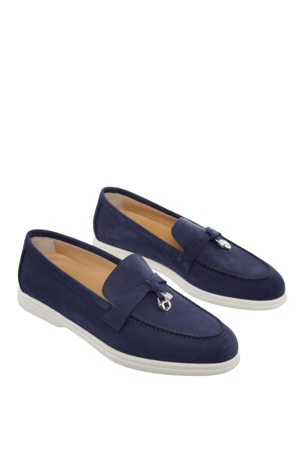 Cesare di Napoli woman blue nubuck loafers for women 166092 - photo 3