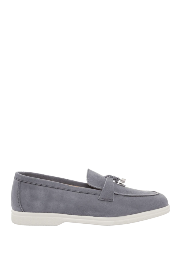 Cesare di Napoli woman gray nubuck loafers for women купить с ценами и фото 166093 - photo 1