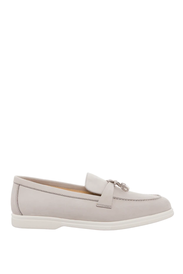 Cesare di Napoli woman gray nubuck loafers for women купить с ценами и фото 166094 - photo 1