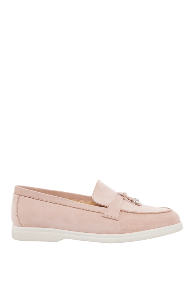 Cesare di Napoli woman pink nubuck loafers for women купить с ценами и фото 166096 - photo 1